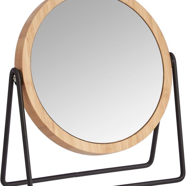 Round tabletop vanity mirror